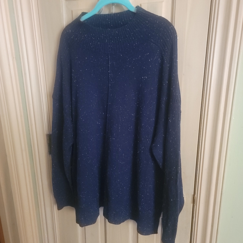 Karen Scott 3X womens plus sz Sweater Navy blue - Picture 1 of 6